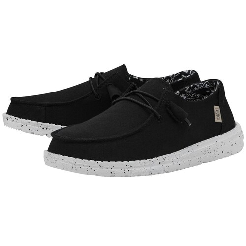 Zapato Liso con Borde Negro Hey Dude