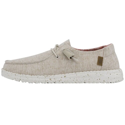 Zapato Liso Ajustable con Borde Beige Hey Dude