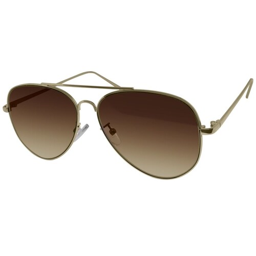 Lentes de Sol Aviadores Metal Dorado Mica Café Mossimo