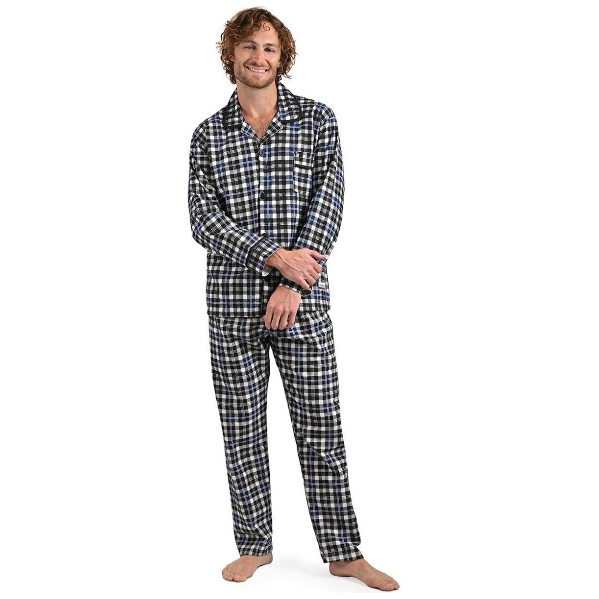 Pijamas para hombre de franela hot sale