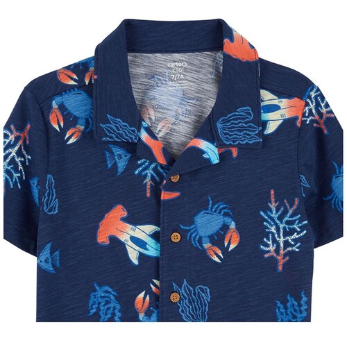 Camisa Carters Manga Corta para Niño