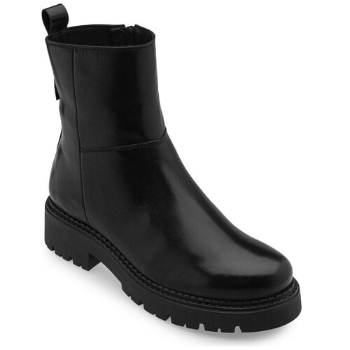 Bota Ella Lisa con Cierre Lateral Negra Levis