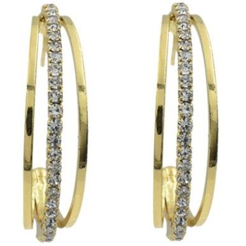 Aretes Brillantes Dorados