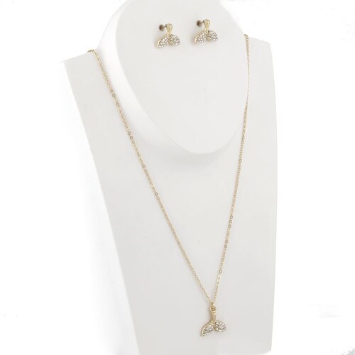 Juego Aretes Y Collar Dije de Ballena