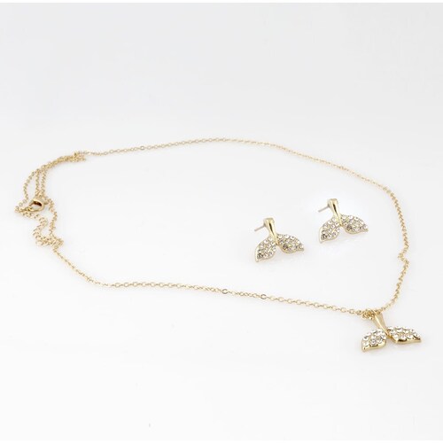 Juego Aretes Y Collar Dije de Ballena