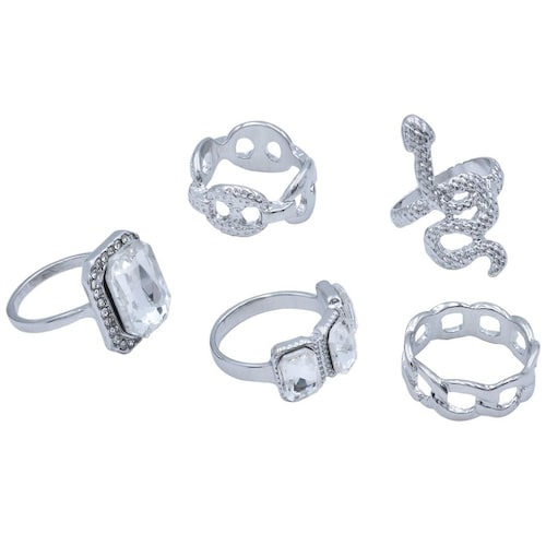 Set Anillos Serpiente Talla 7