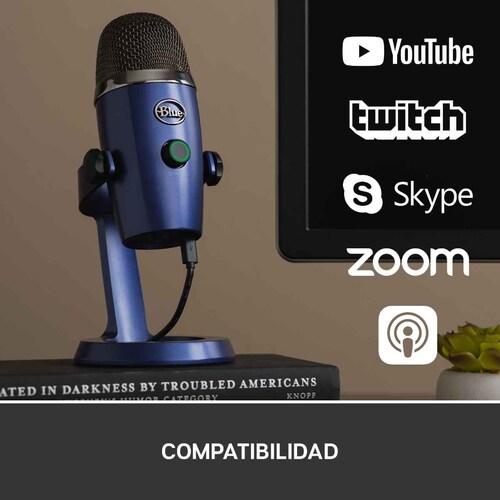Micrófono Logitech Yeti Nano Premium Azul