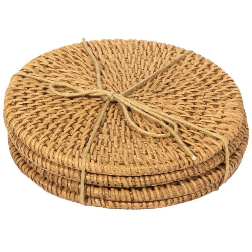 Home Nature Set de 4 Portavasos Redondos Natura 13*13*0.7 Cm