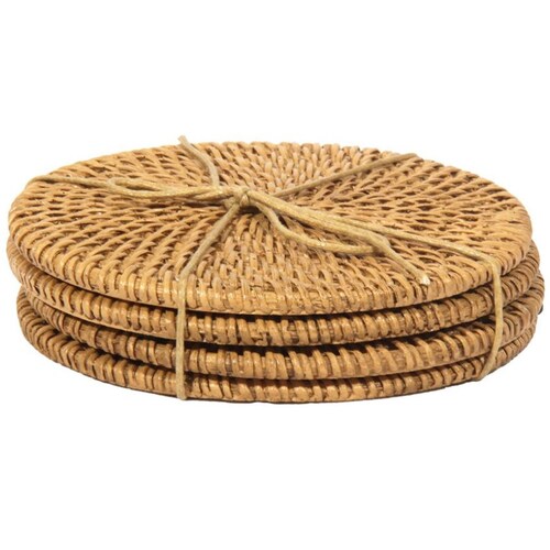 Home Nature Set de 4 Portavasos Redondos Natura 13*13*0.7 Cm