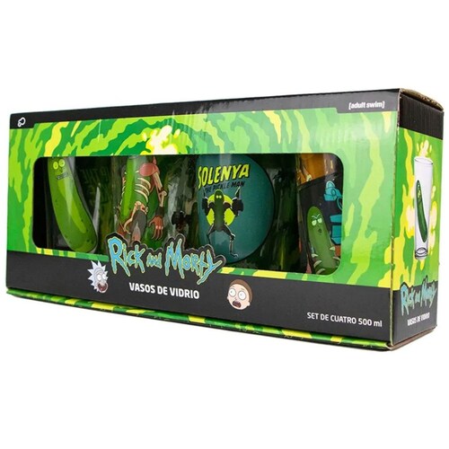 Set Exclusivo de 4 Vasos de Vidrio Edición Limitada 1 - Rick And Morty Geek Industry