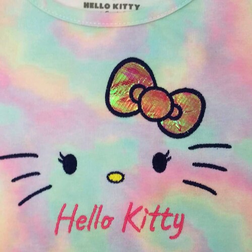 Vestido para Niña Manga Corta con Estampado Hello Kitty