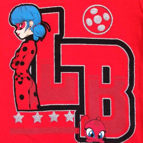 Playera para Niña Manga Corta con Estampado Lady Bug