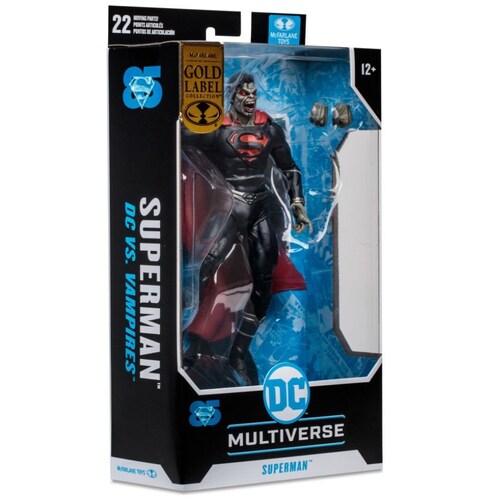 Mcfarlane Superman Vampiro Dc Vs Vampiros Figura 17 Cm Gold Label