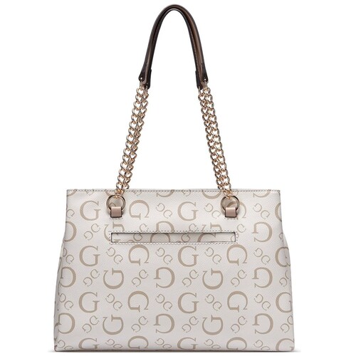 Bolsa Satchel Beige Guess Factory