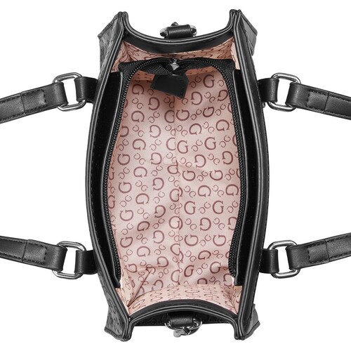 Bolsa Top Zip Negro Guess Factory
