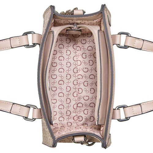Bolsa Top Zip Café Claro Guess Factory