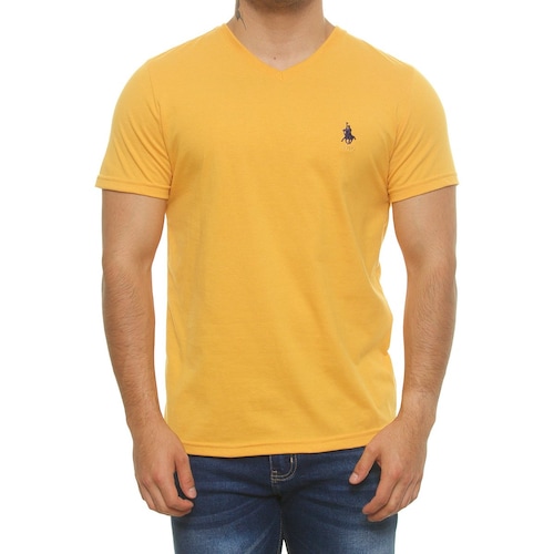 Playera Cuello V Manga Corta para Hombre Polo Club