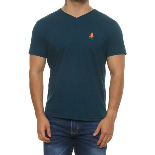 Playera Cuello V Manga Corta para Hombre Polo Club