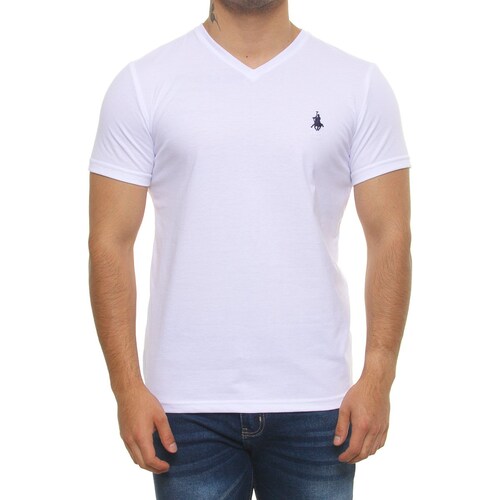 Playera Cuello V Manga Corta para Hombre Polo Club