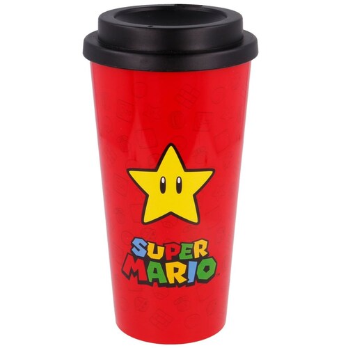 Vaso Grande para Café Super Mario Rojo Nintendo