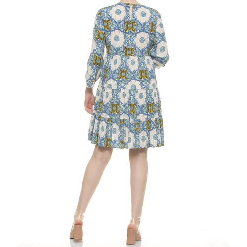 Vestido Casual Corto Estampado para Dama Arqueology