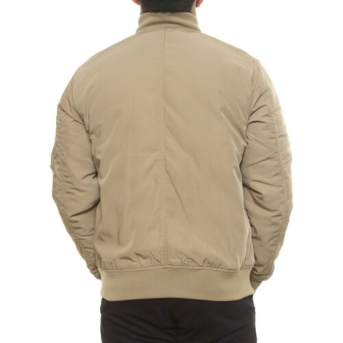 Chaqueta Bomber Color Arena Para Hombre