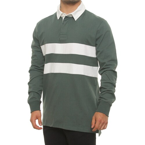Playera Polo Rugby Manga Larga para Hombre Jeanious