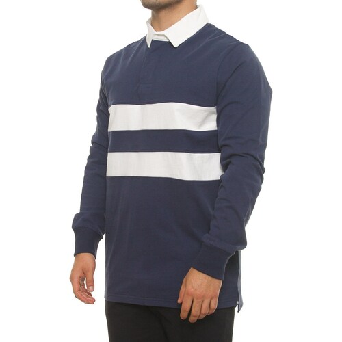 Playera Polo Rugby Manga Larga para Hombre Jeanious