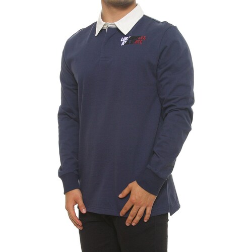 Playera Polo Rugby Manga Larga para Hombre Jeanious