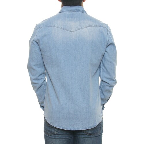 Camisa Casual Manga Larga de Mezclilla para Hombre Jeanious