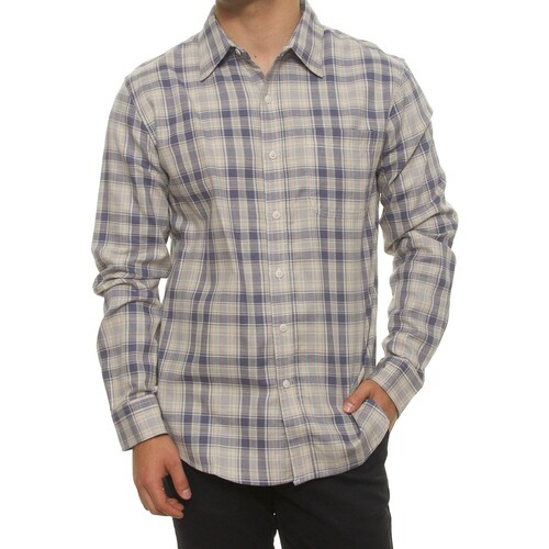 Camisa Casual a Cuadros Manga Larga para Hombre Jeanious