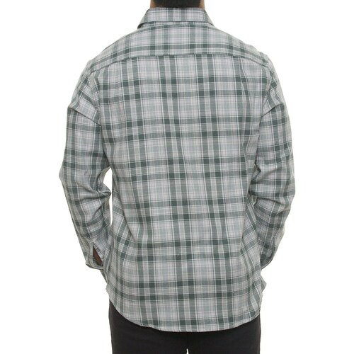 Camisa Casual a Cuadros Manga Larga para Hombre Jeanious