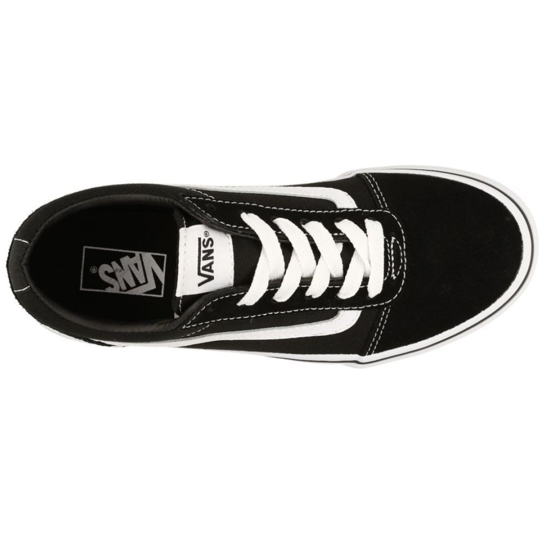 Zapatos vans blanco clearance con negro bebes