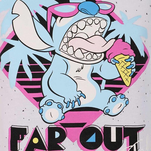 Playera con Estampado Stitch Far Out Disney 100 Años