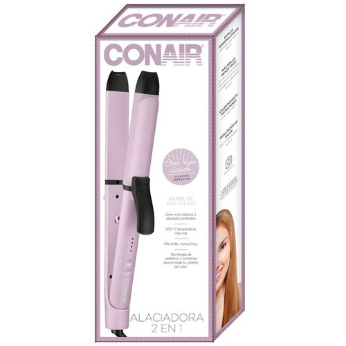 Alaciadora 1.25" Dos en uno con Placas de Cerámica Conair