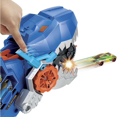 Hot Wheels City Pista de Juguete Súper Remolque de T-Rex  Mattel
