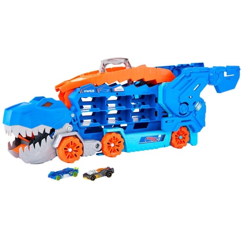 Hot Wheels City Pista de Juguete Súper Remolque de T-Rex  Mattel