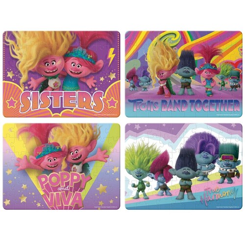 Rompecabezas 4 en 1 Trolls 3 Novelty