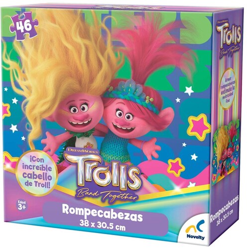 Rompecabezas Peluche Trolls 3 Novelty