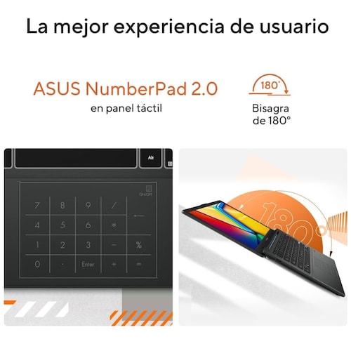 Laptop Asus 14" Vivobook L1404Fa-Nk286W R3-7320U 8G 512Ssd +Mochila y Mouse