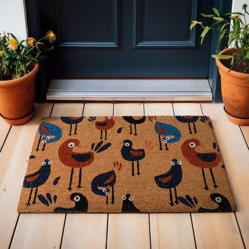 Tapete para Entrada Pájaros 75X45 Abadi