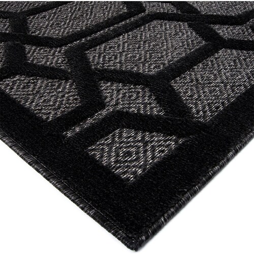 Tapete Creta 1.80 X 1.20 Negro Abadi
