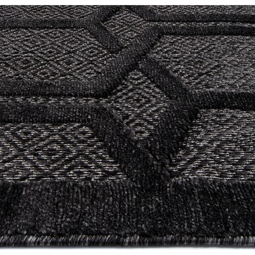 Tapete Creta 1.80 X 1.20 Negro Abadi