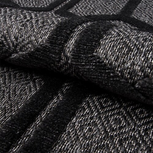 Tapete Creta 1.80 X 1.20 Negro Abadi
