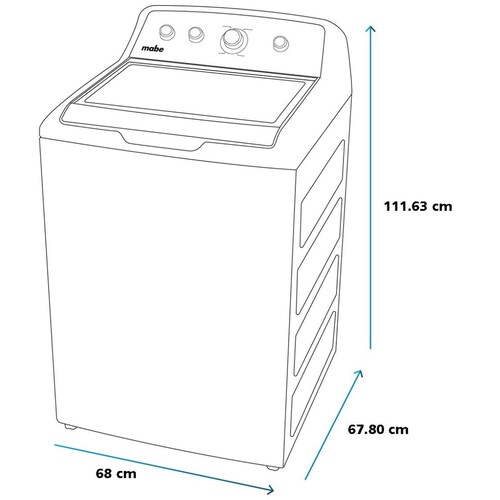Lavadora Mabe Carga Superior 19Kg Lmx79114Wbab0 Blanca