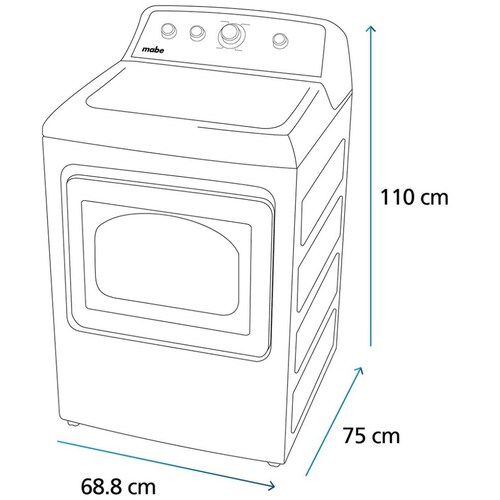 Combo de Lavado Mabe Gas 22Kg Lma72215G47N8Msd Dgray