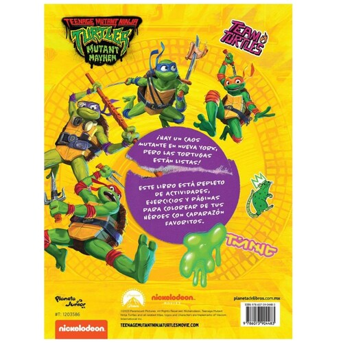 Tortugas Ninja. Caos Mutante. Coloreo Ninja Planeta Junior