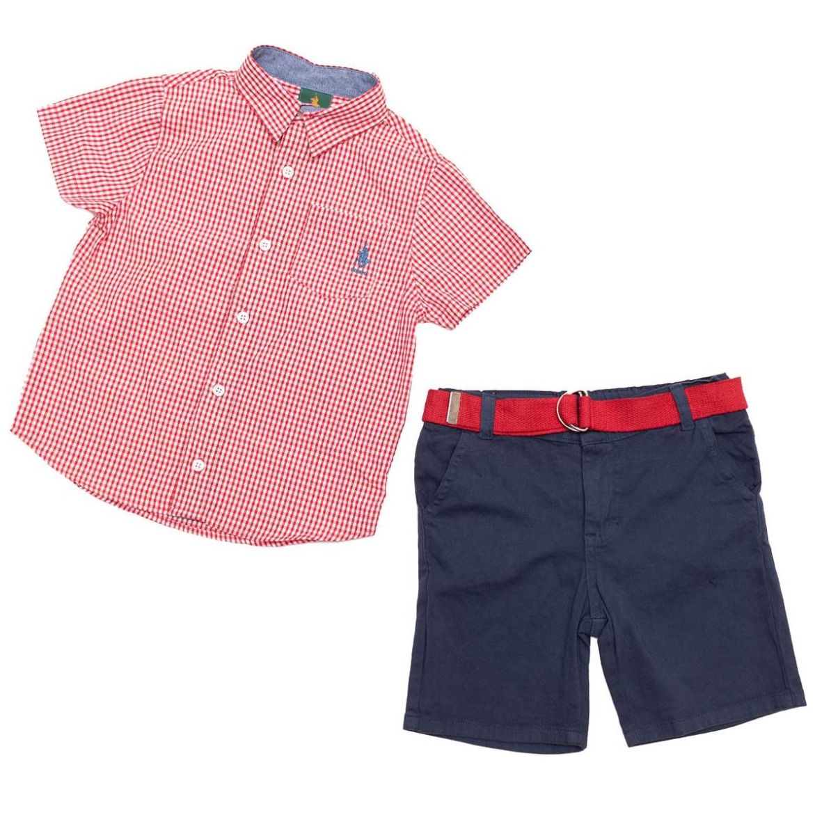 Niños con short online y camisa