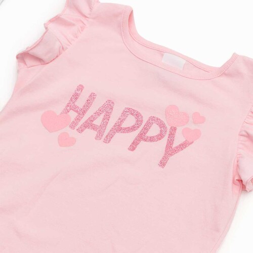 Conjunto Being 2 Nice Playera Manga Corta Y Peto para Niña