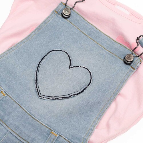 Conjunto Being 2 Nice Playera Manga Corta Y Peto para Niña